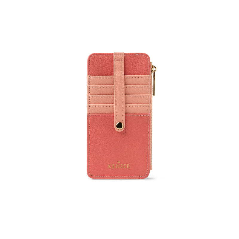 Kedzie - Essentials Only Zippered Wallet - Coral