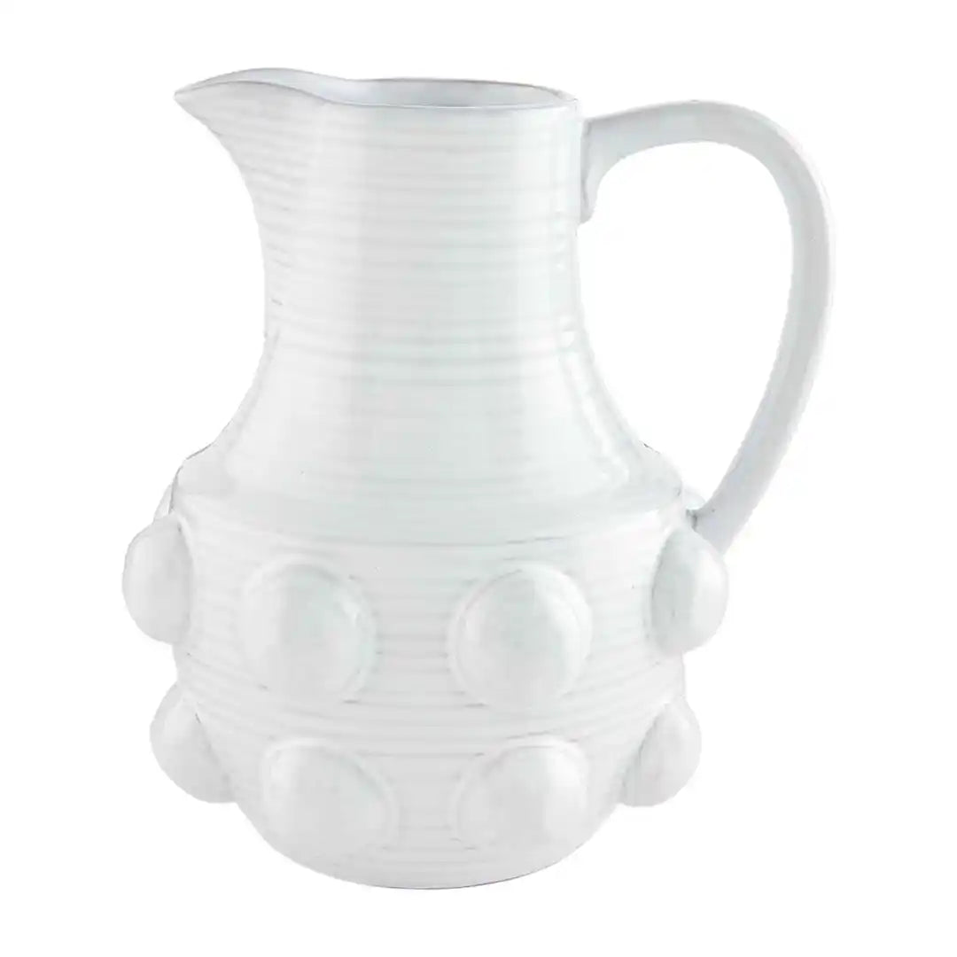 Mud Pie - BEADED TERRACOTTA PITCHER