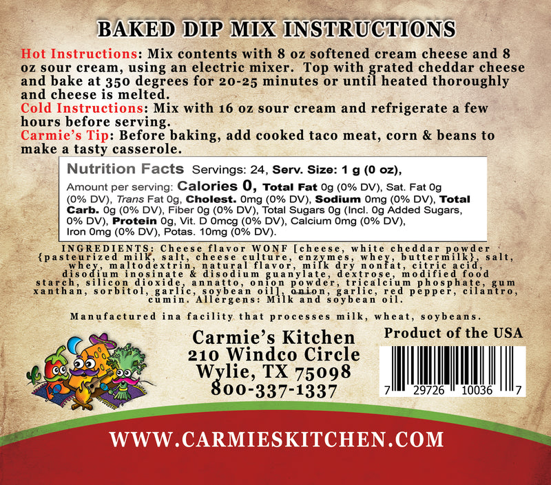 Carmie's Kitchen - Baked Enchilada - Baked Dip Mix