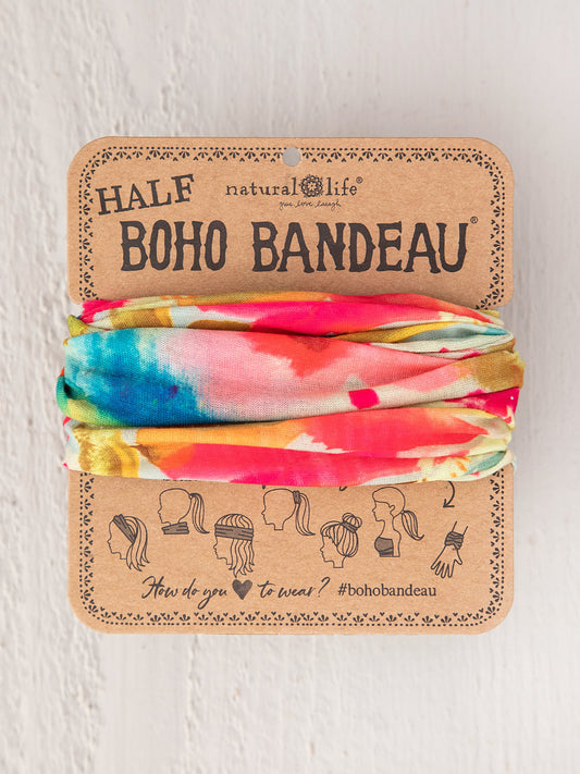 Natural Life - Half Boho Bandeau® Headband - Abstract Floral
