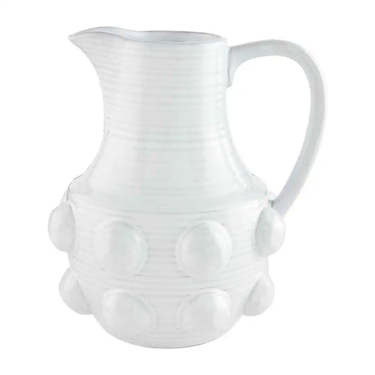 Mud Pie - BEADED TERRACOTTA PITCHER