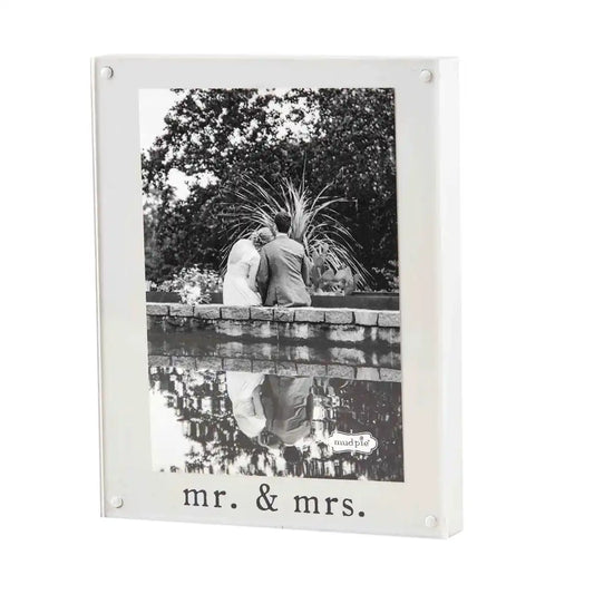 Mud Pie - MR. AND MRS. ACRYLIC PICTURE FRAME