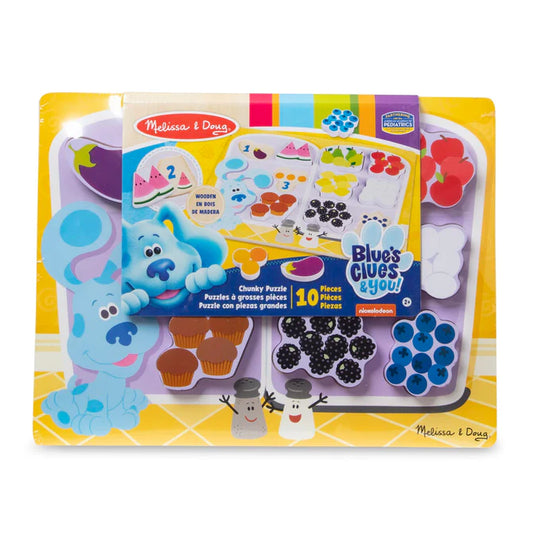 Melissa & Doug - Blue's Clues & You! Wooden Chunky Puzzle - Fridge Food